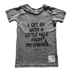 Retro Brand - I Get By With A Little Help From My Friends Tee in Heather Grey