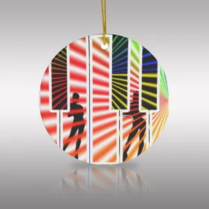 Rock Band Music Ceramic Ornament