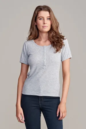 Rollas WOMENS GRANDPA MILLER TEE GREY MARLE