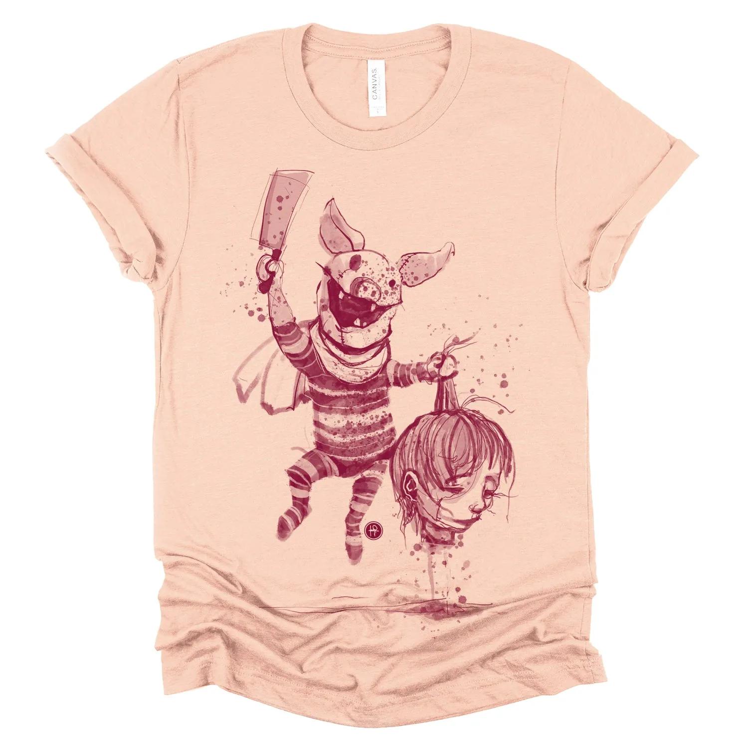 Savage Piglet: A Dark Twist on Innocence T-Shirt