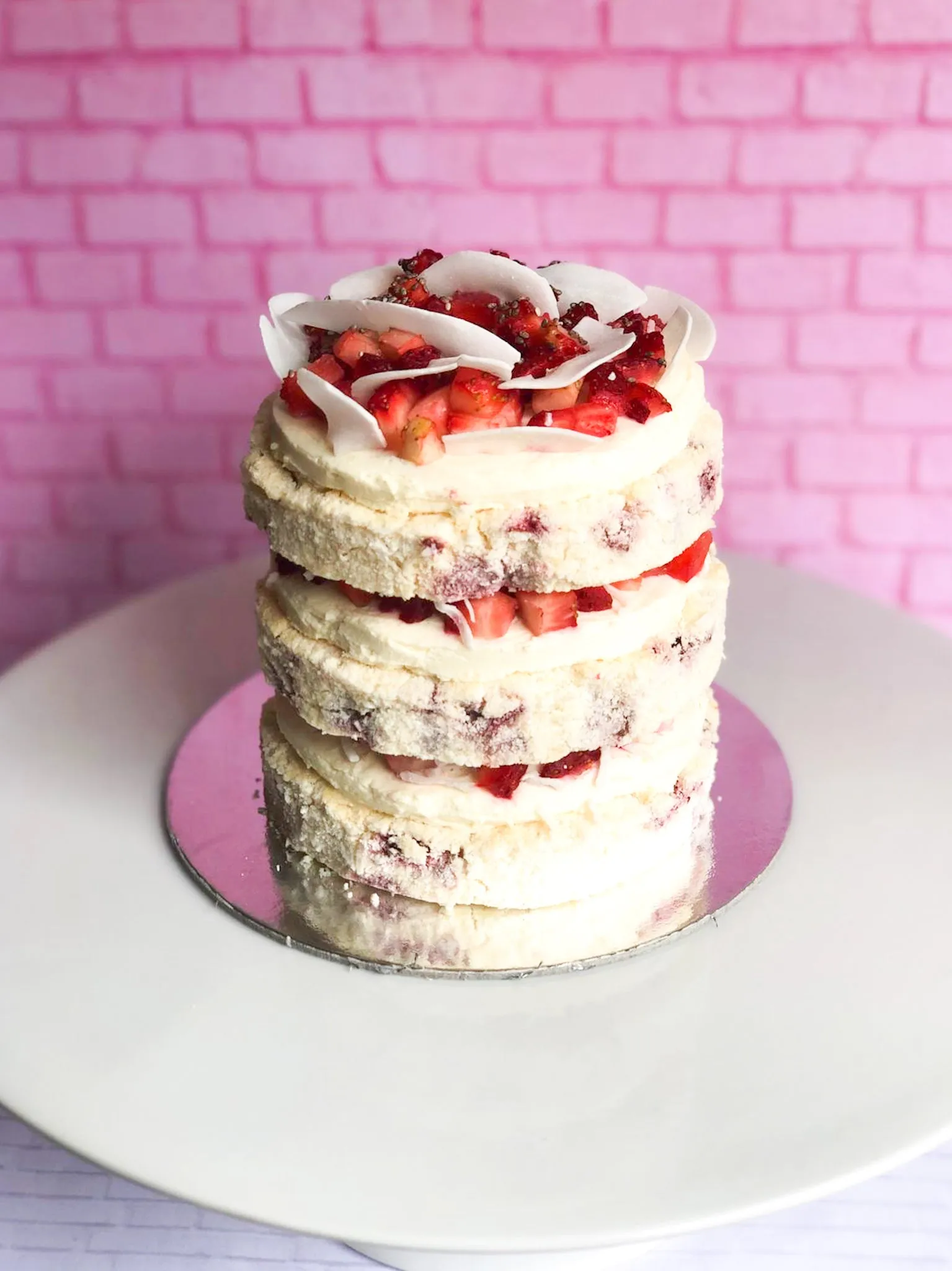 Strawberry and Cream Cake