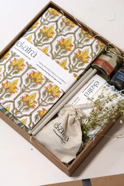 Sustainable Thoughtful Hamper By Ekatra - Yellow Floral