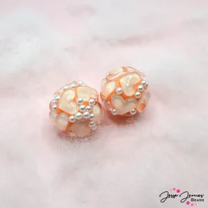 Sweet As A Peach Bead Pair