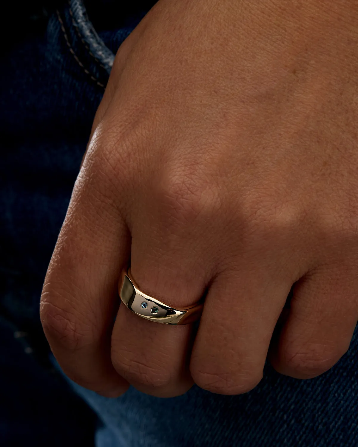 Swell Stone Ring | Yellow Gold