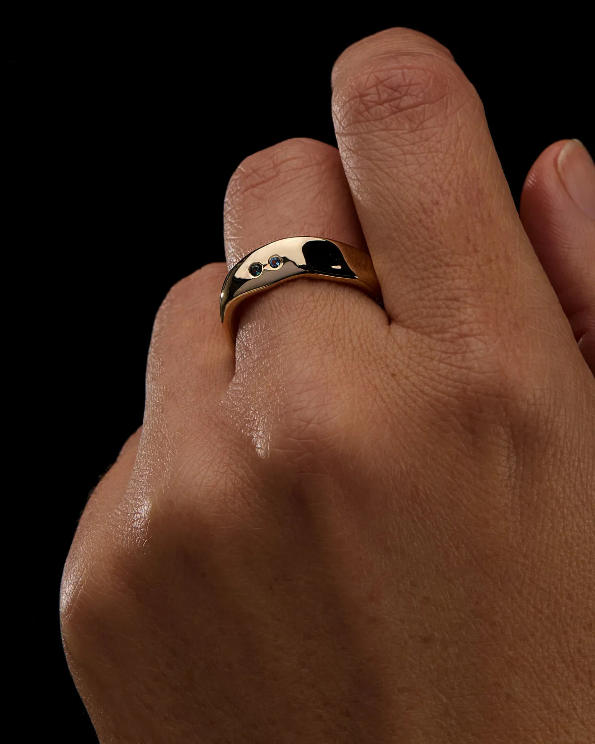 Swell Stone Ring | Yellow Gold