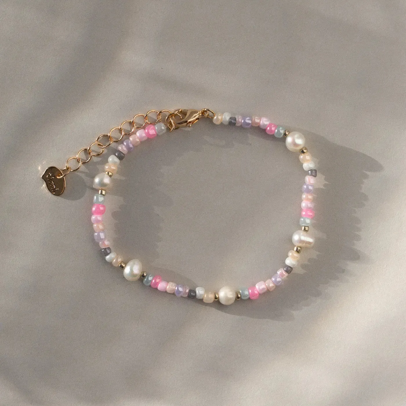 Tess - Pastel Bead and Pearl Bracelet