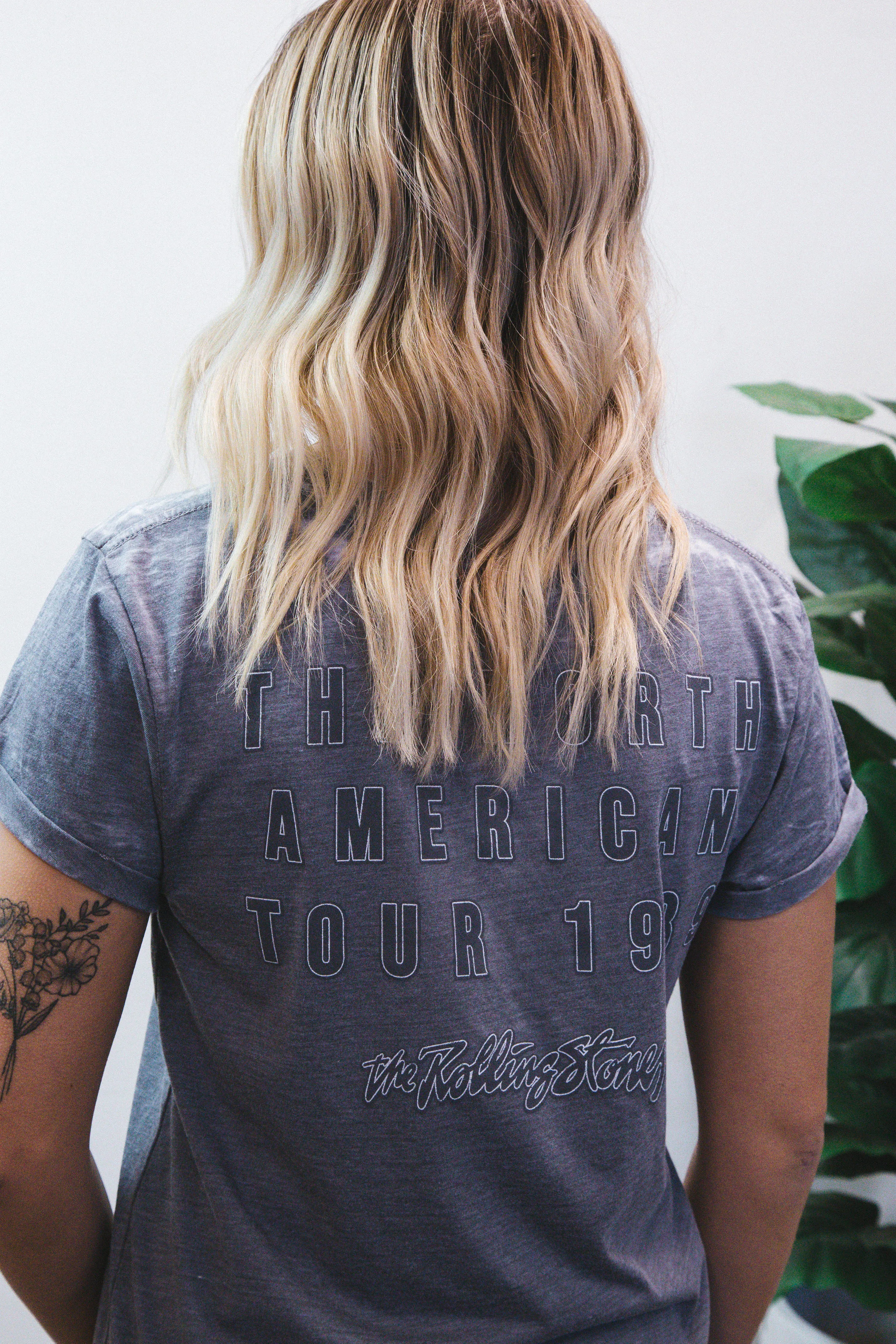 The Rolling Stones Burnout Tee, Steel Grey | Recycled Karma