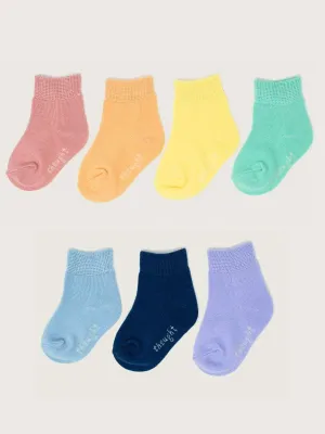 Thought Essential Pastel Box of 7 Baby Socks - Pastel Multi