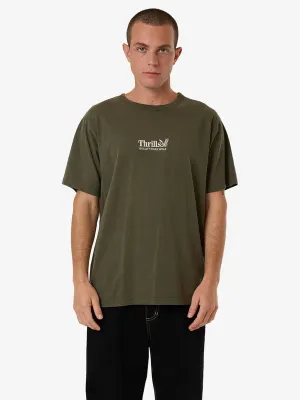 Thrills Workwear Embro Tee - Grape Leaf