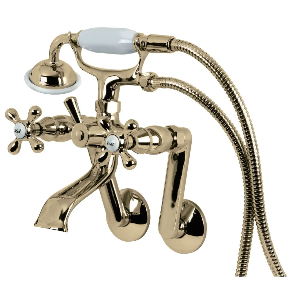 Wall Mount Clawfoot Tub Faucet With Hand Shower