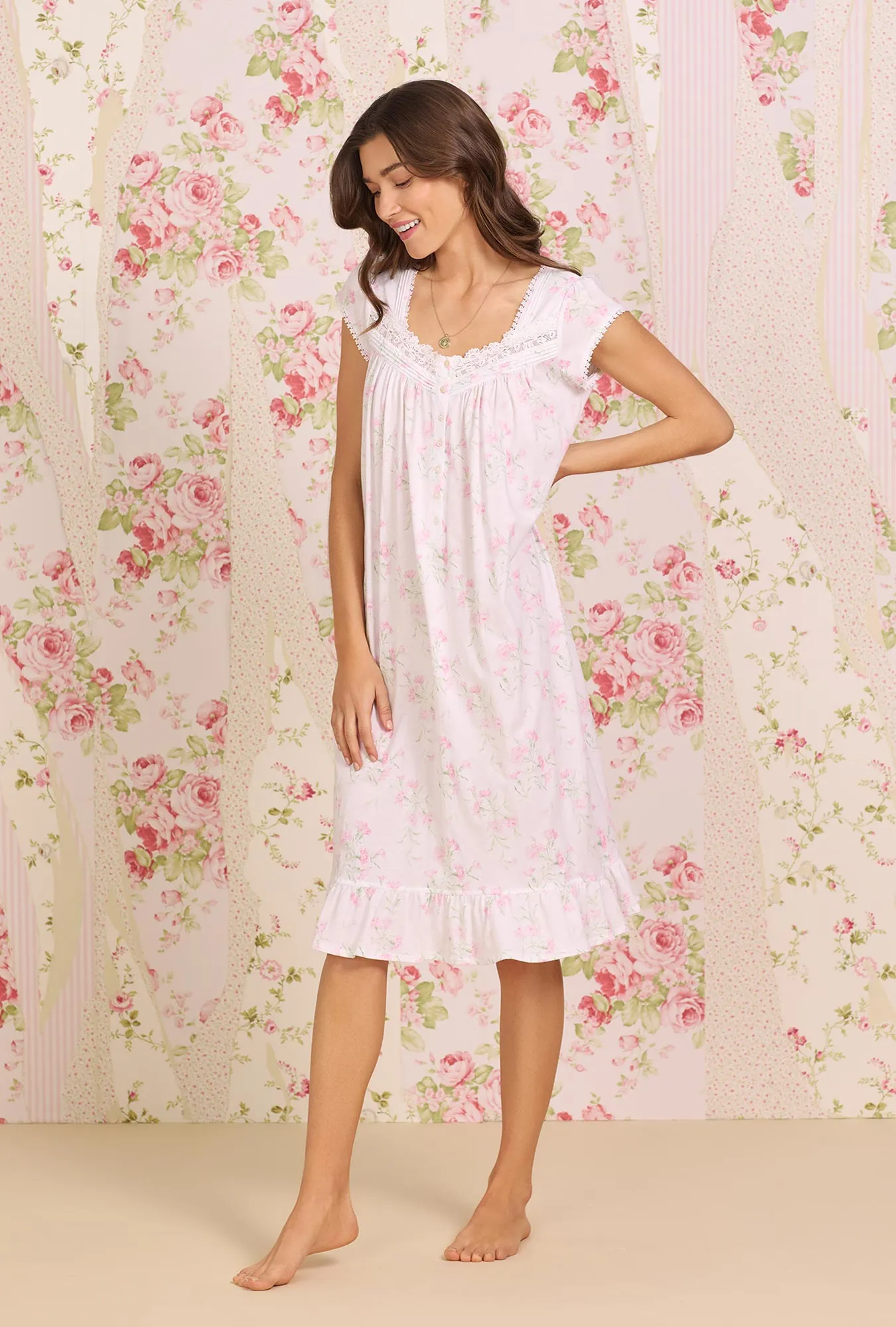 Whisper Floral Knit Waltz Nightgown